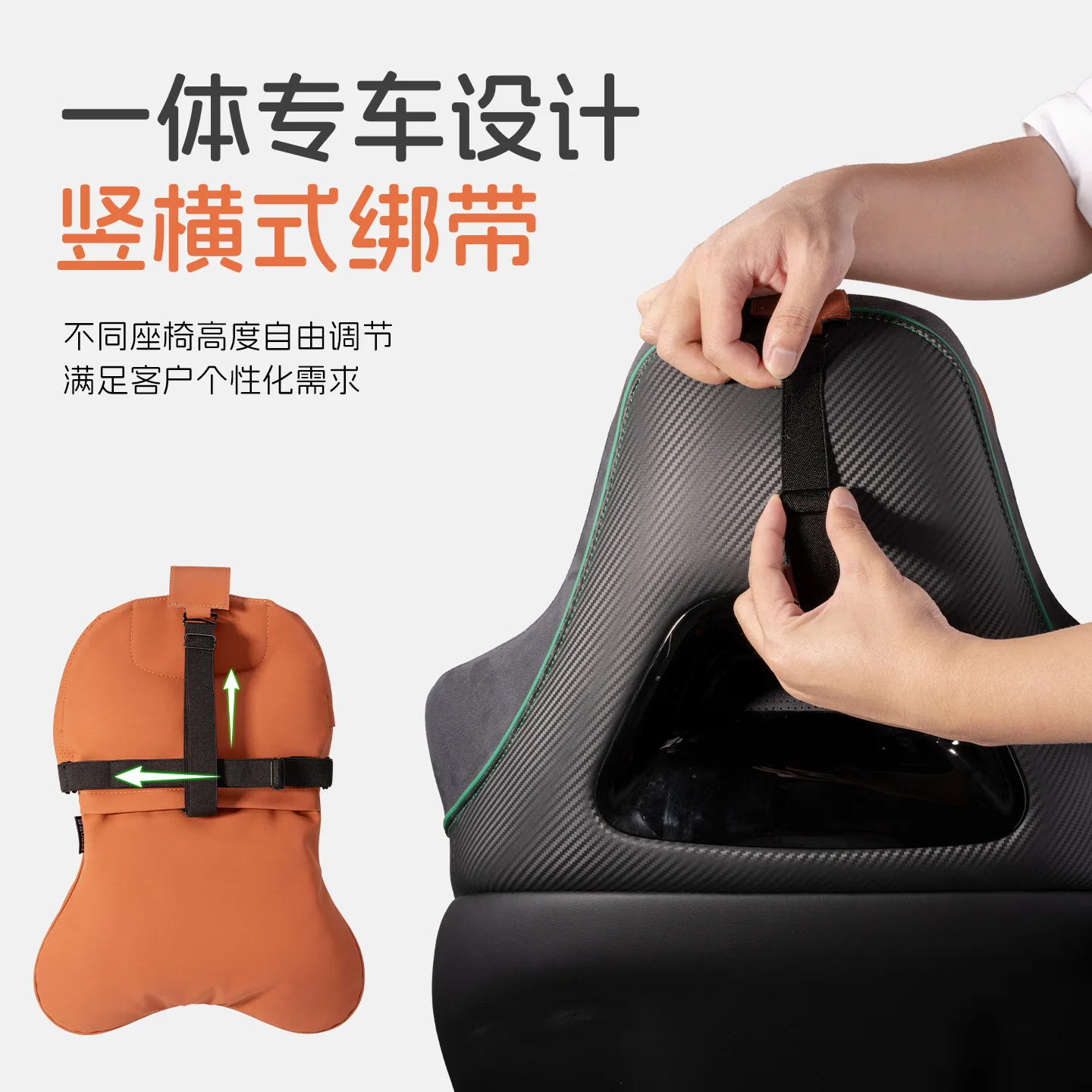 New Car Double-layer Pressure-reducing Headrest Comfortable Driving Pillow Car Universal Neck Pillow Car Sports Seat Back Pillow view 5
