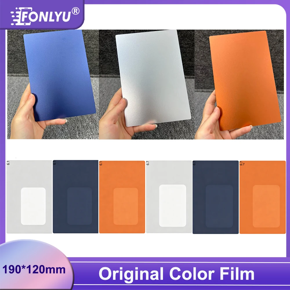 

FONLYU 10pcs Original Color Back Films Phone Skin Decorative Stickers for iPhone 17 Pro Max Color-change Film Cutting Machine