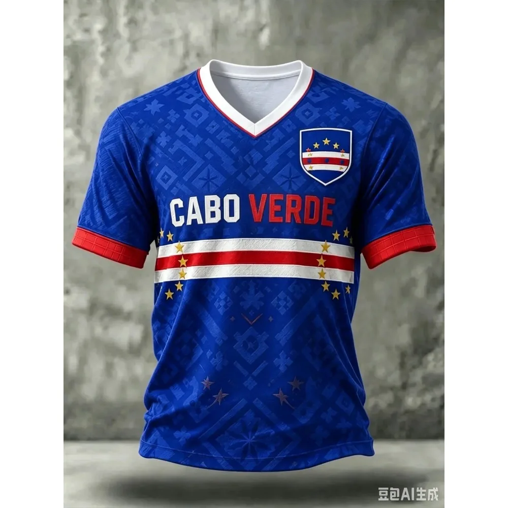 Cape Verde Football Team Jersey Men Short Sleeve 3D Printed TShirt Sport Shirt Women TShirt Top Harajuku Streetwear Top
