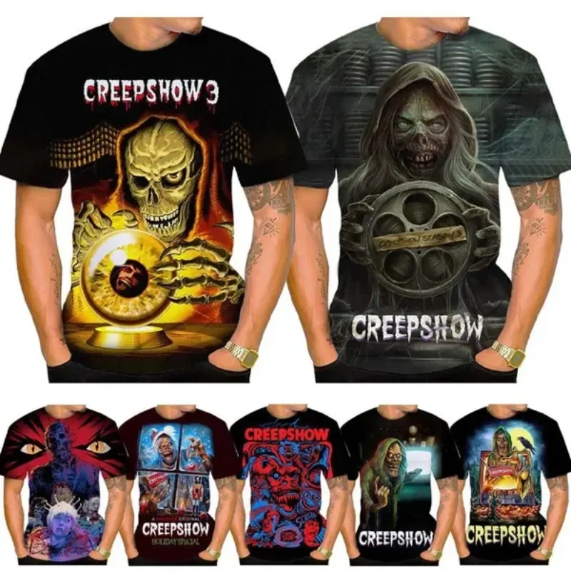 Creepshow T Shirt 3D Printing Men's Short Sleeve TShirt Personality Hip Hop Unisex Summer Casual Round Neck T-Shirt Top Oversize