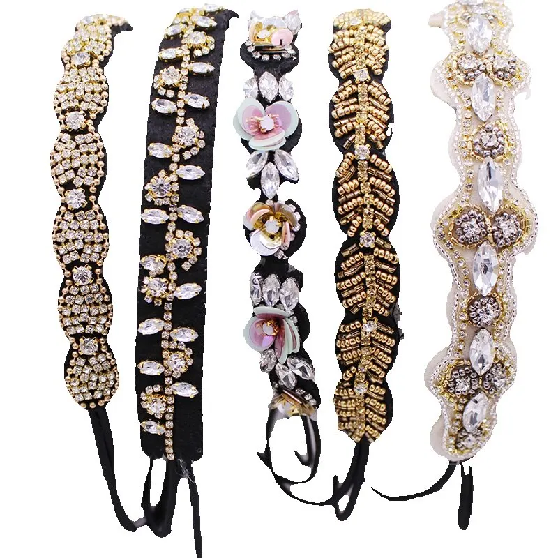 Metting Joura geometryczny pałąk Rhinestone dostosowane opaska do włosów dla kobiet i dziewcząt akcesoria do włosów biżuteria Hairband — zdjęcie 2