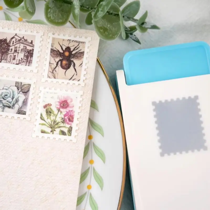 Postage Stamp Craft Punch 1.6cm Rectangle Lever Puncher For Paper Crafting Scrapbooking Multi Material Punching Tool