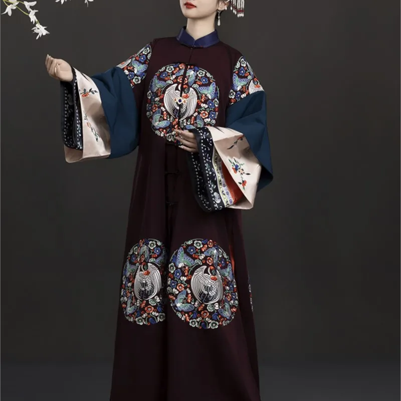 Women's Heavy-Duty Embroidered Cardigan Qing Dynasty Clothing