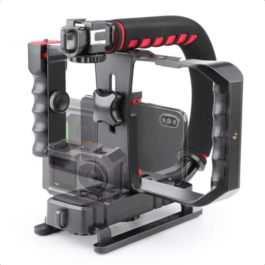

Handheld Stabilizer with Smartphone Video Rig Video Action Handhels Rig for All Camera Action Camera Camcorder and Smartphones