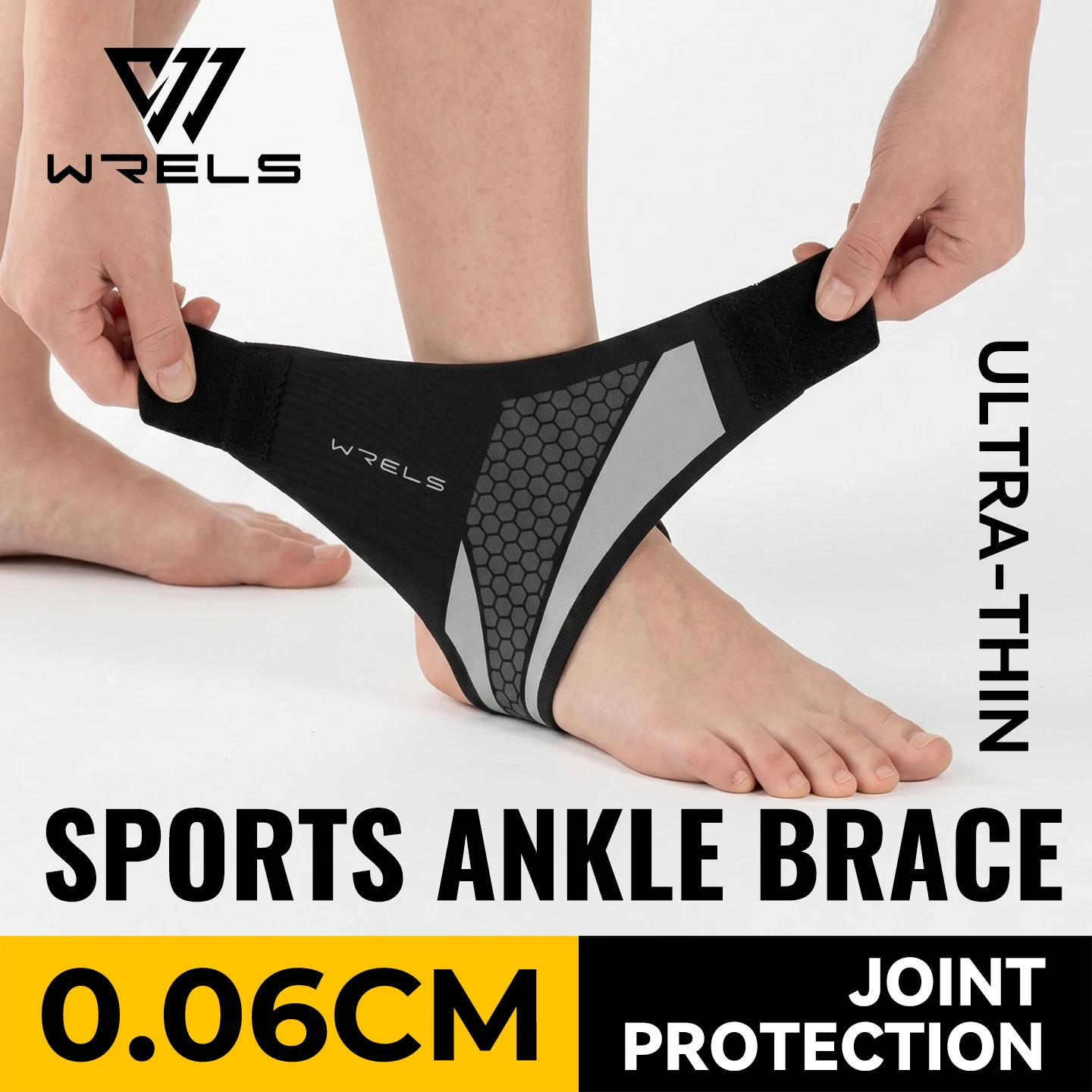 WRELS Knöchelbandage Plantarfasziitis Schmerzlinderung Kompressionsmanschette Schlanke Passform Atmungsaktive Achillessehnen-Sport-Knöchelstütze
