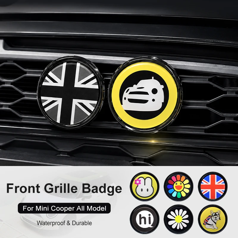Front Grill Emblem Badge Waterproof and Sunproof Universal 3D Acrylic Car Exterior Nameplate Styling Decoration Accessories