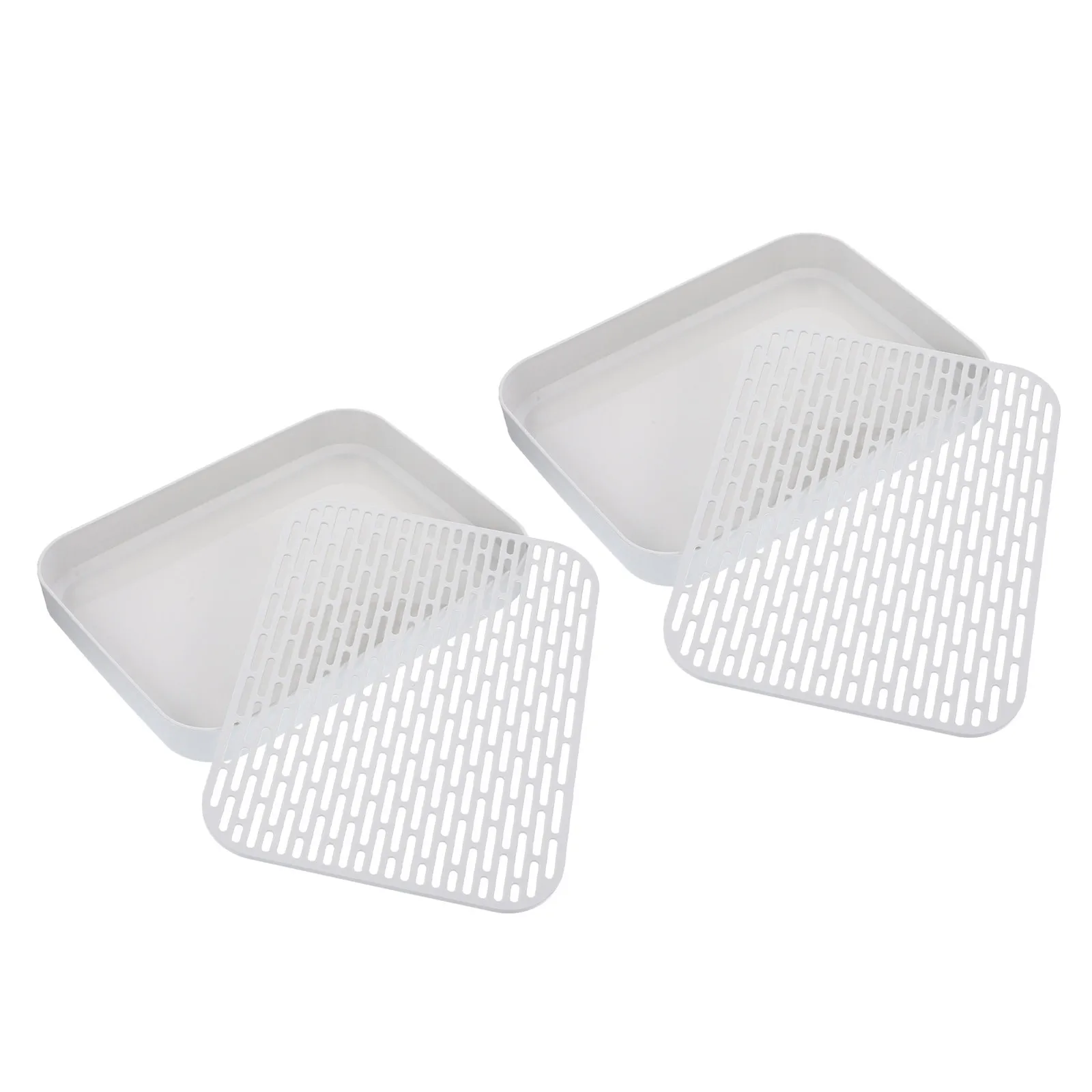 

2Pcs Indoor Bunny Toilet - Functional Rabbit Litter Box - Smooth Surface Cage Corner Potty for Low Maintenance Small Pet Habitat