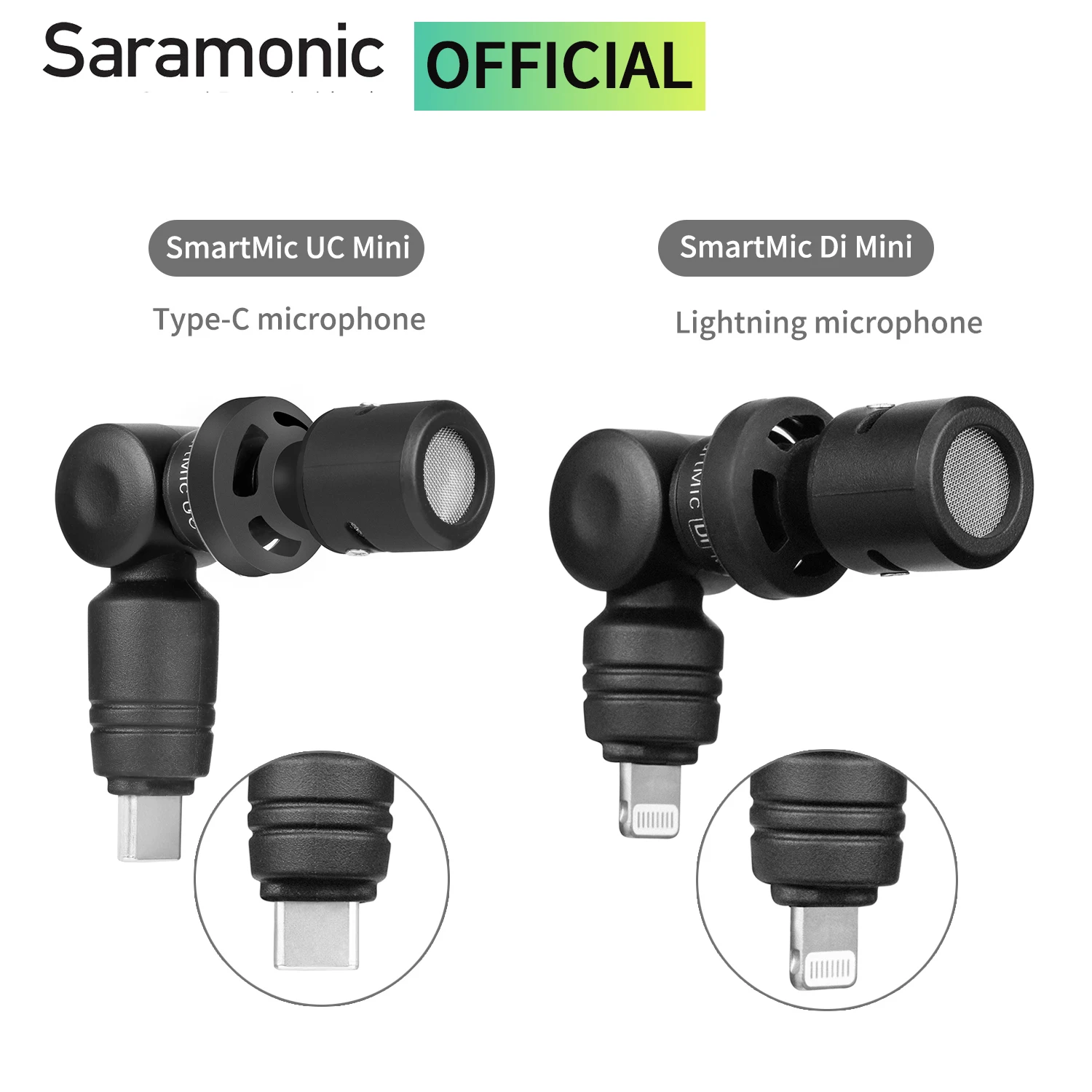 

Мини-микрофон Saramonic SmartMic Di/UC для iPhone, Android, ПК, ноутбука, мобильного телефона, Youtube, записи, прямой трансляции, Vlog