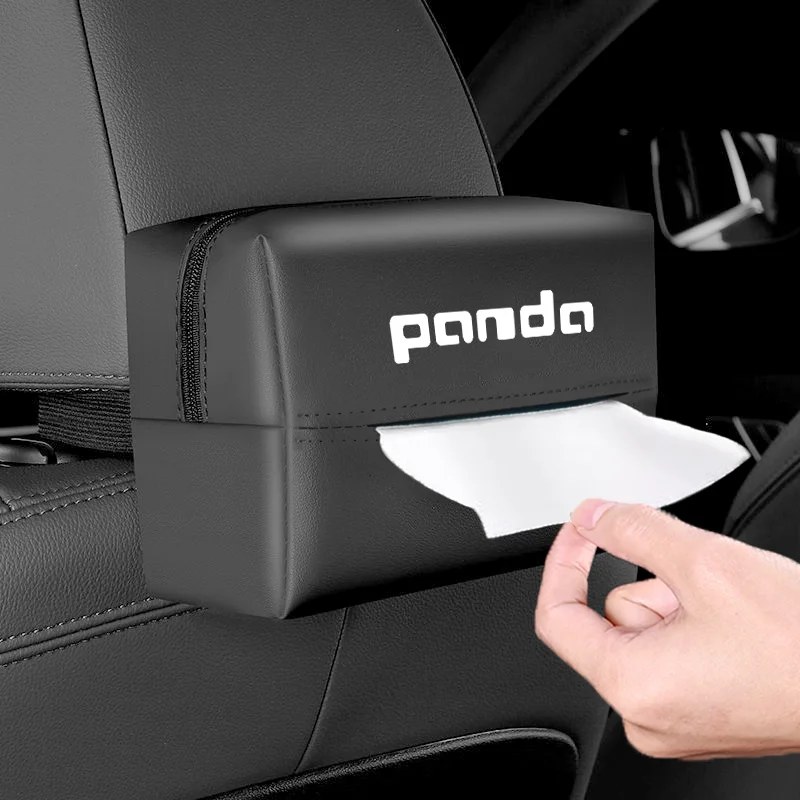 Car Sunshade Plate Tissue Storage Box for Fiat Panda 2011 2009 Coss4x4 Seat Backrest Center Console Armrest Hanging Tissue Bag