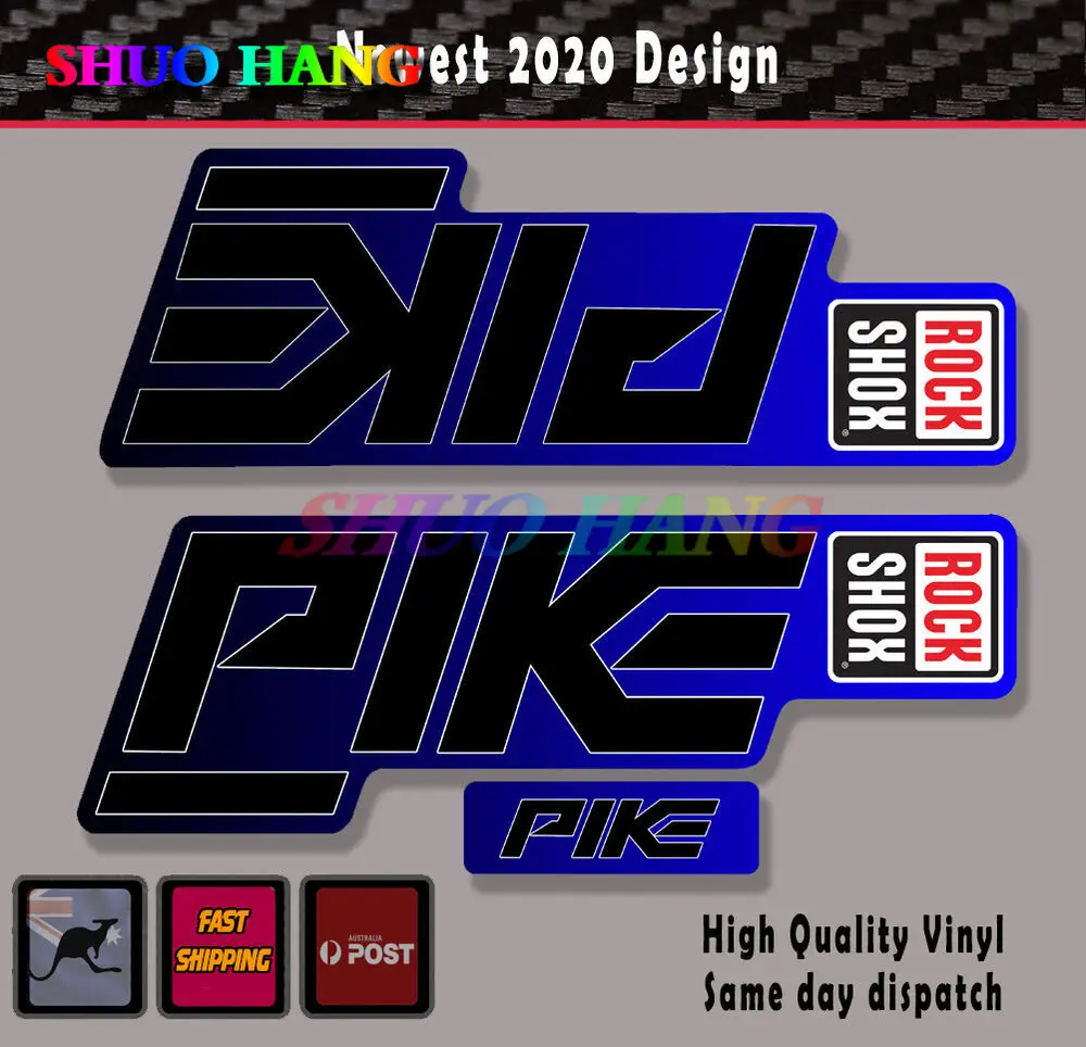 Rockshox Lyrik Style Fork Decal RD051 Water Rainbow Stickers Laminated Rock Shox Laminated Pike Style Aus Flag Fork Sticker