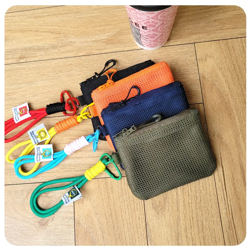 اليابانية مزدوجة سستة شبكة سماعة حماية حقيبة حامل بطاقة النساء والرجال تغيير صغير محفظة نسائية للعملات المعدنية حقيبة سفر