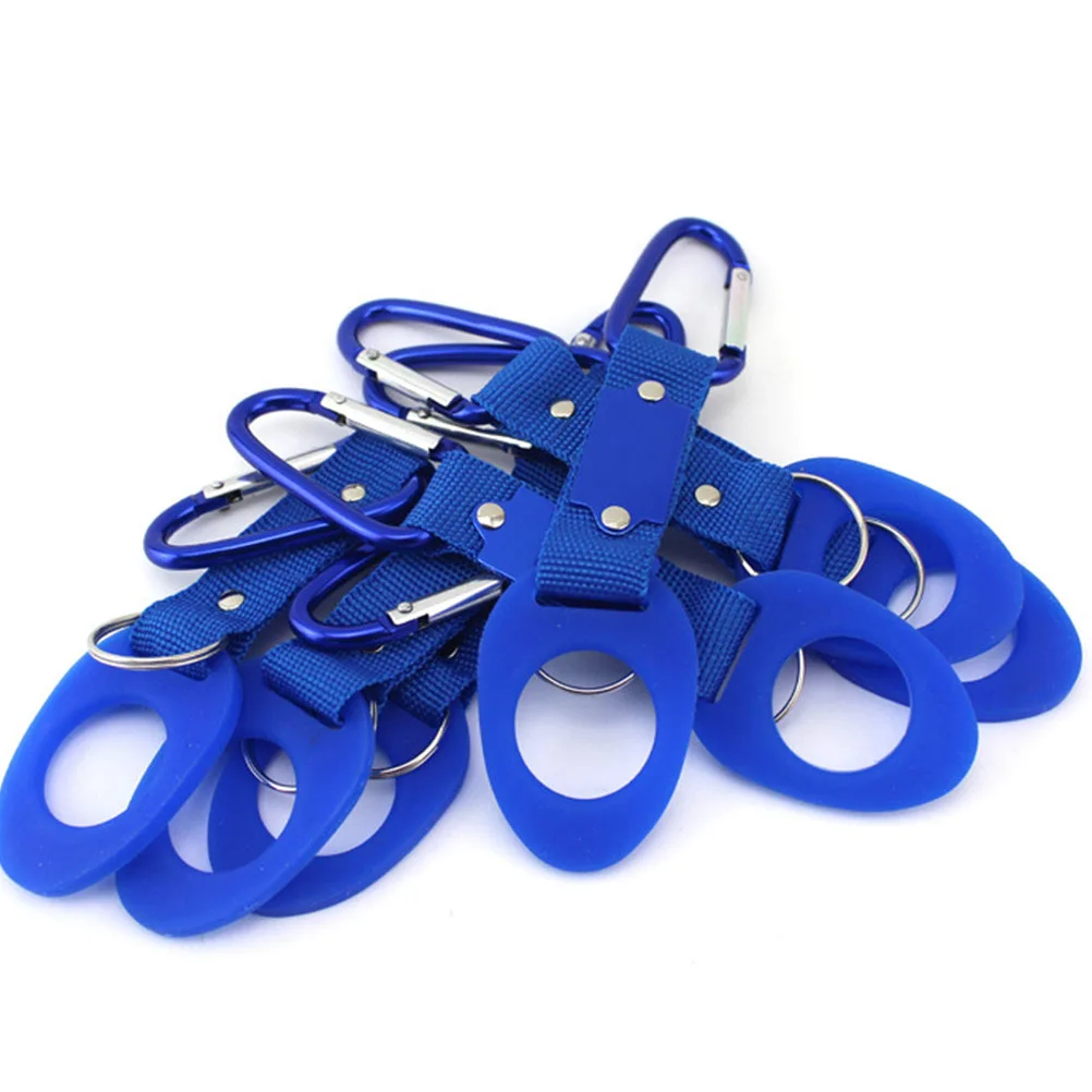 

10 Pcs with Carabiner Hanging Buckle Water Bottle Hanger for Climbing Aluminum Alloy Carrier Holder