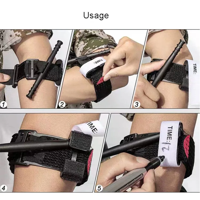 CAT Rotary Tourniquet Disposable Outdoor Emergency Tourniquet Single Handed Operation Buckle Strap