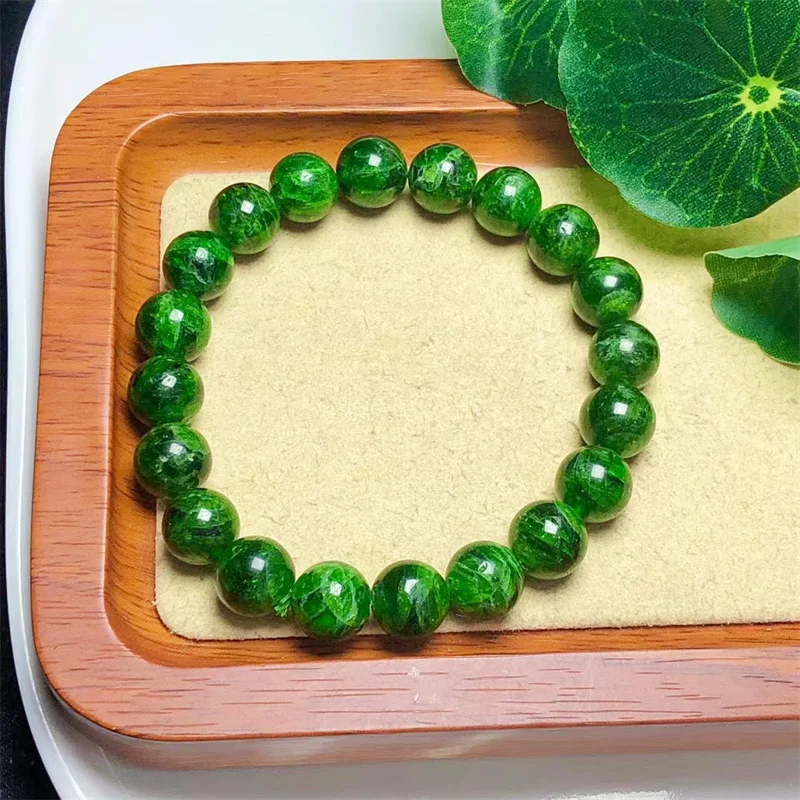 Natural Diopside Bracelet Round Bead Crystal Healing Fengshui Stone Women Men Jewelry Gift 1pcs  8/9MM