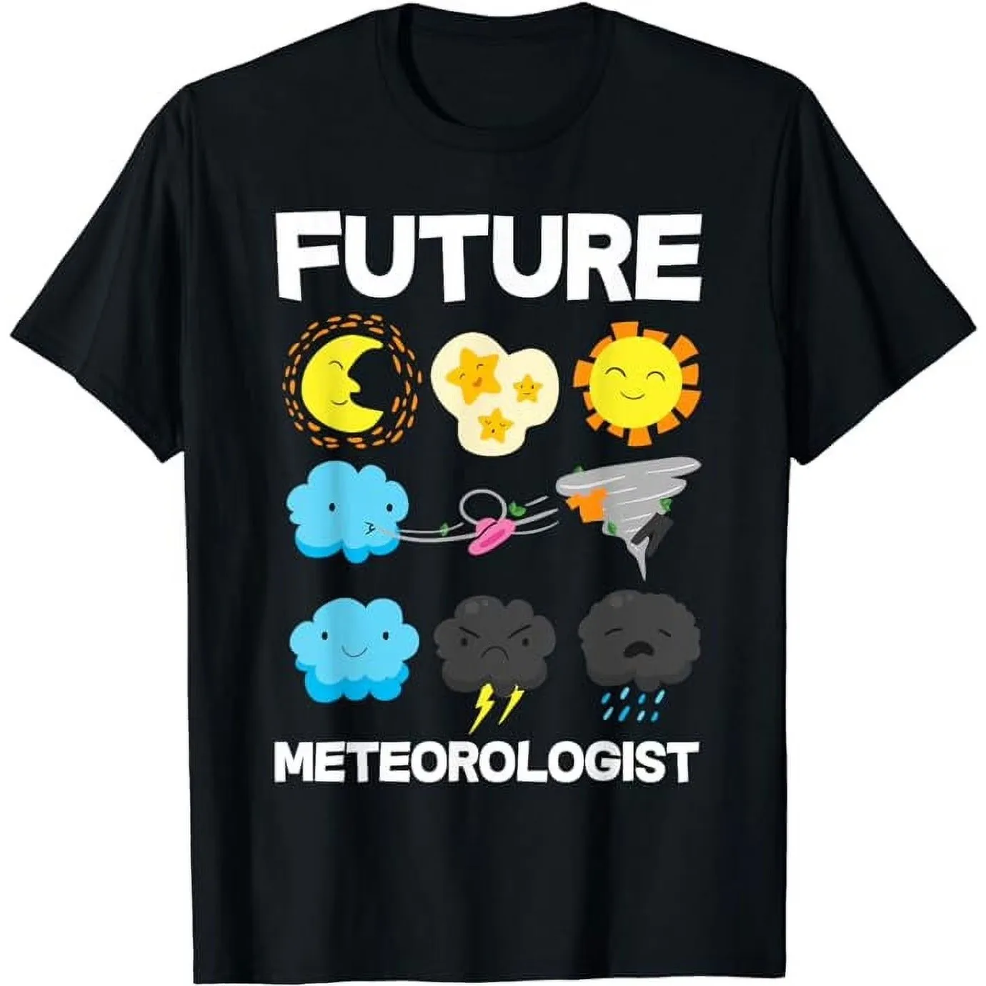 Future Meteorologist Graphic Tee Funny Weather Forecast Print Short Sleeve T-Shirt for Men
