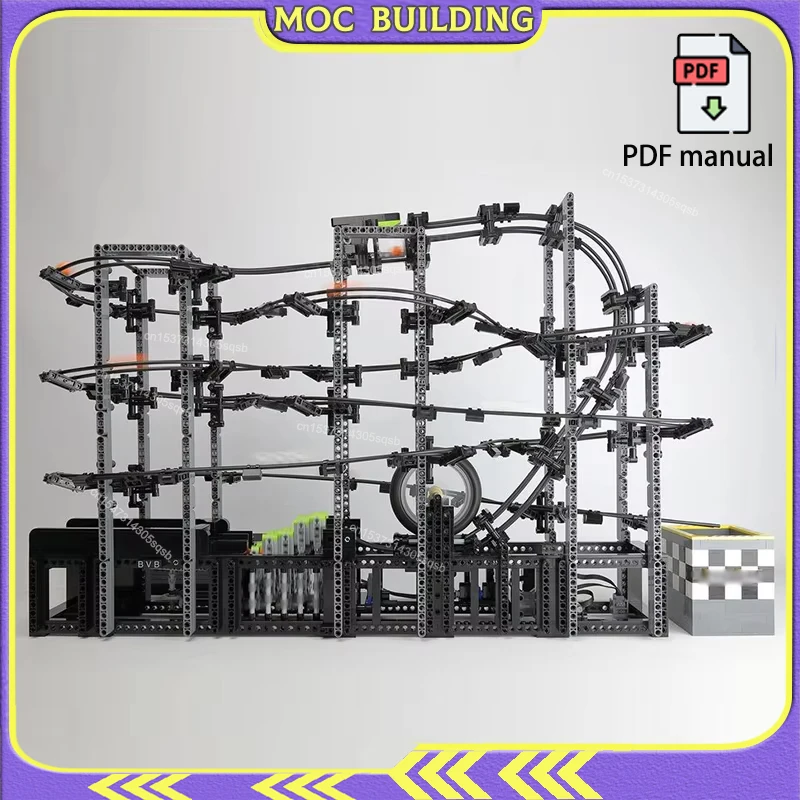 Technology MOC Building Block Sports Model Creative Ball Shooter Marble Run Practice GBC Bricks Assembly Creative Toys Gifts