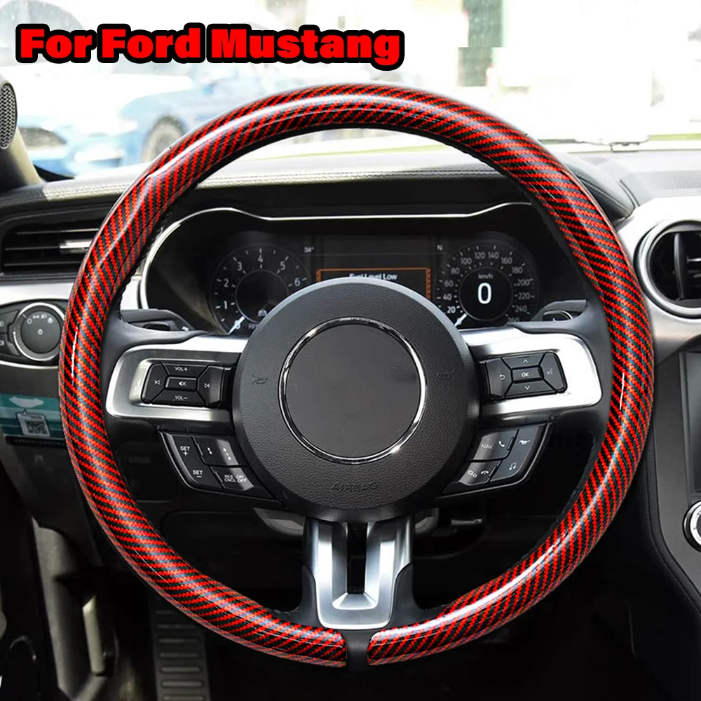 Para Ford Mustang Protector de volante para EcoBoost 	 GT Fastback Premium Convertible Performance Car Accesorios Redondos en forma de D