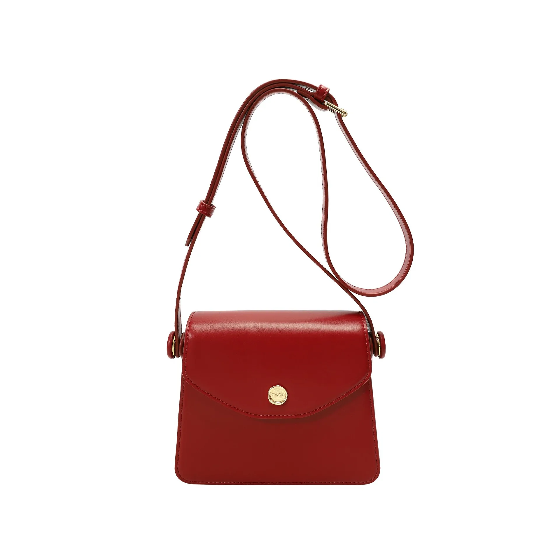 Light Luxury Retro Burgundy Underarm Bag 2024 New Ladies Designer Unique Flip PU Crossbody Bags Elegant Gift Handbag for Friends