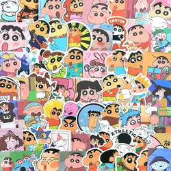 100Pcs/set New Cartoon Anime Crayon Shin-chan Kawaii Figure Waterproof Graffiti trunk laptop cup Skateboard DIY Sticker Gifts