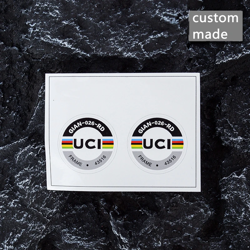 certification small label sticker bicycle union certification label bicycle decals customize frame name ID warning films