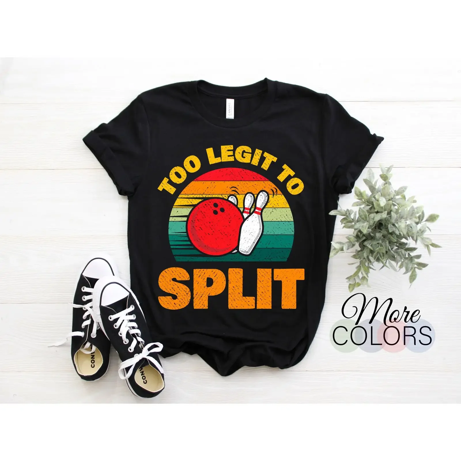 Too Legit To Split Funny Bowling T Shirt Vintage Player Bowler Birthday Outfit For Team League vintage Washed Stretched Casual