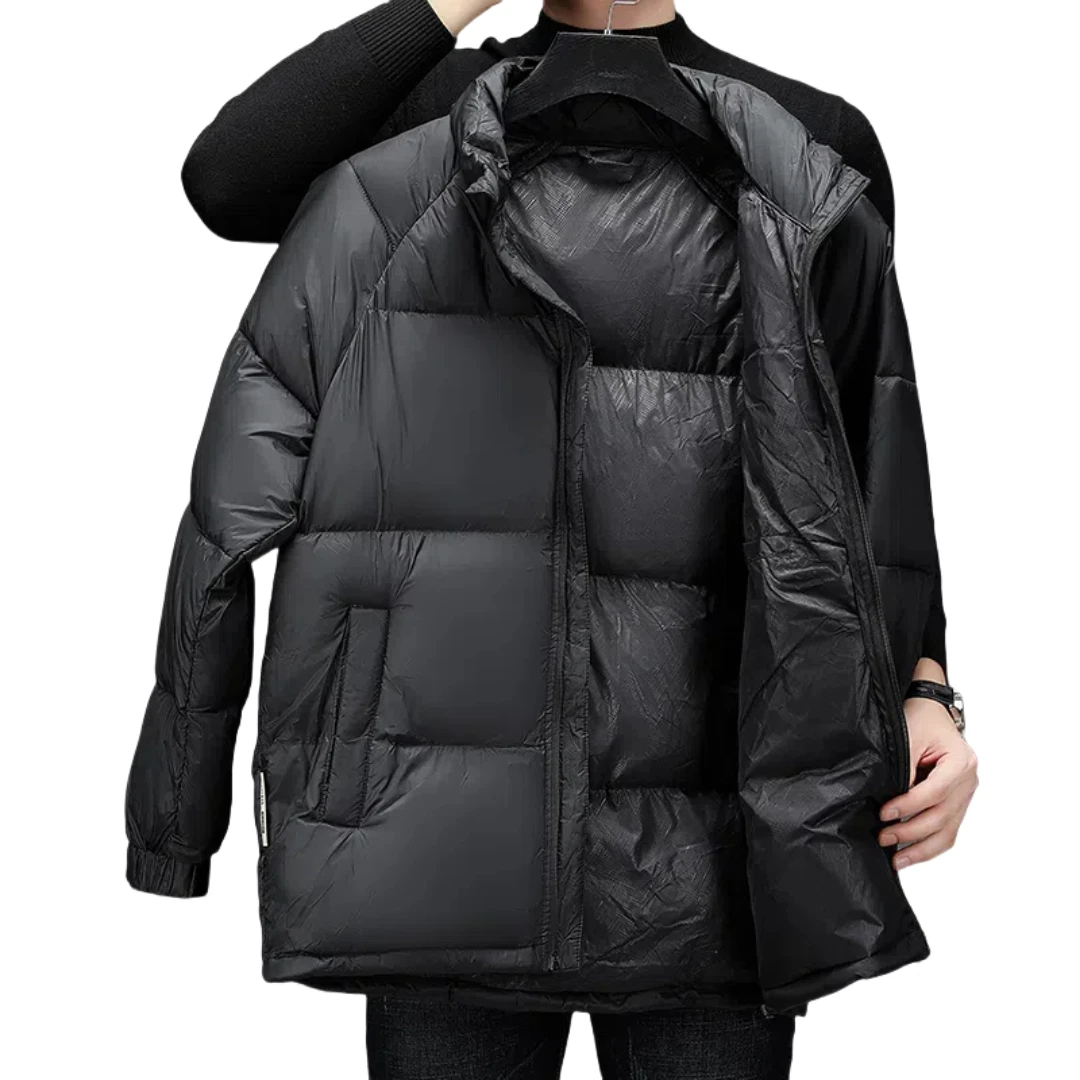 

Thicken Warm Varsity Jacket Coat For Men Parkas Lightweight Overcoats Puffer Jacket Men Windbreaker Streetwear Winter Parkas