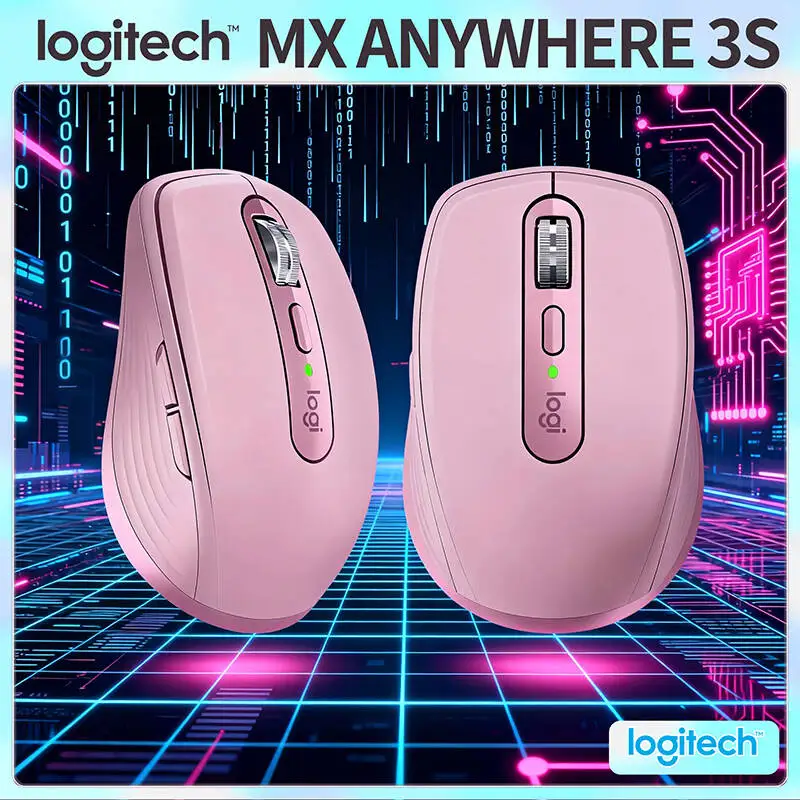 로지텍 MX 애니웨어 3S 컴팩트 퍼포먼스 마우스 인체공학적 디자인 충전식 빠른 스크롤링 노트북 PC 맥용