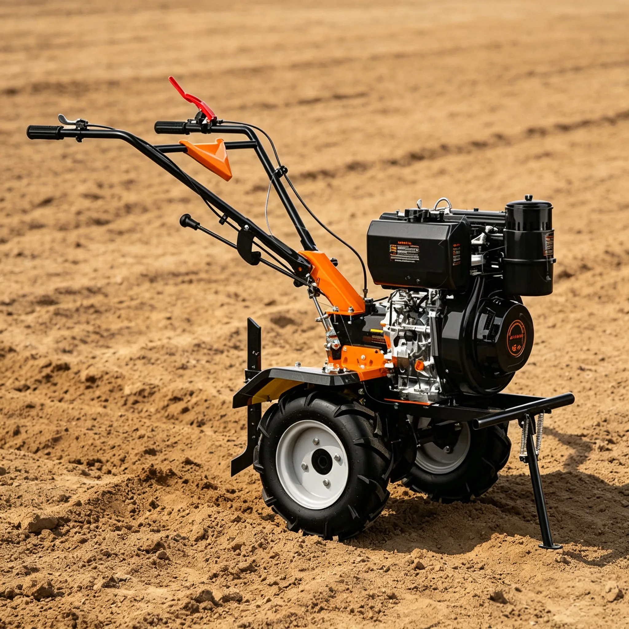 Hot Sale Mini Power Tiller Machine 10HP Diesel Engine Wheel Tractor Agricultural High-power Multifunctional Rotary Cultivator