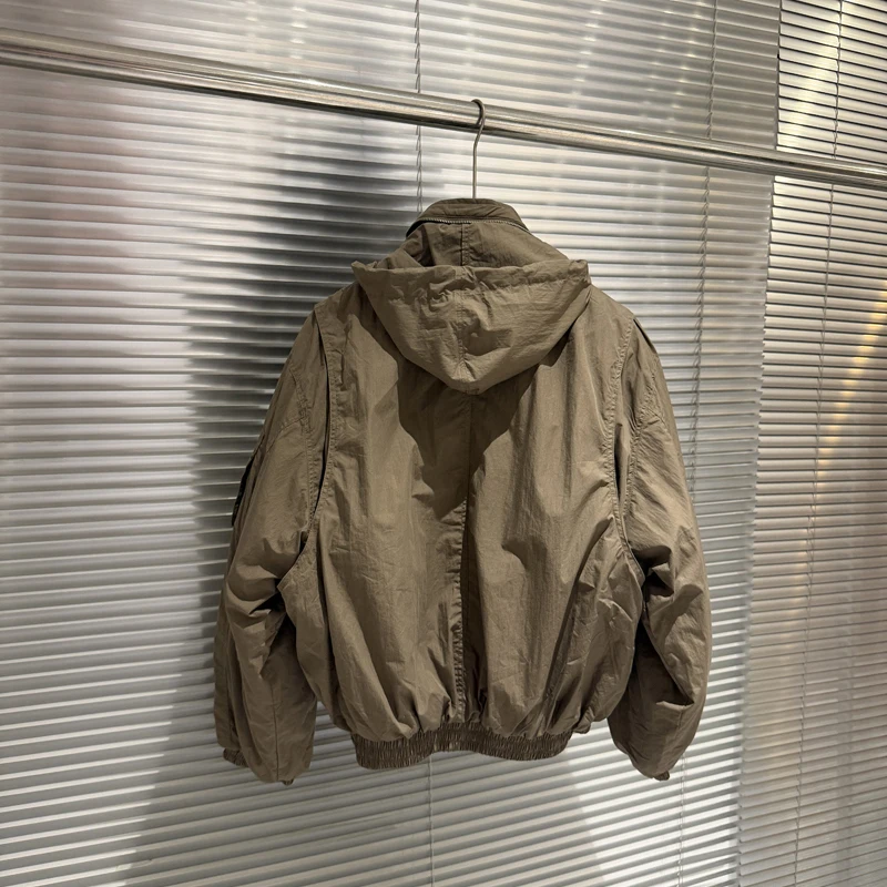 Fashion Vertical Sensing Workwear Pilot Jacket Men Women Zipper Stand Collar Jacket High Quality Casual Lazy Bomber Coat Winter