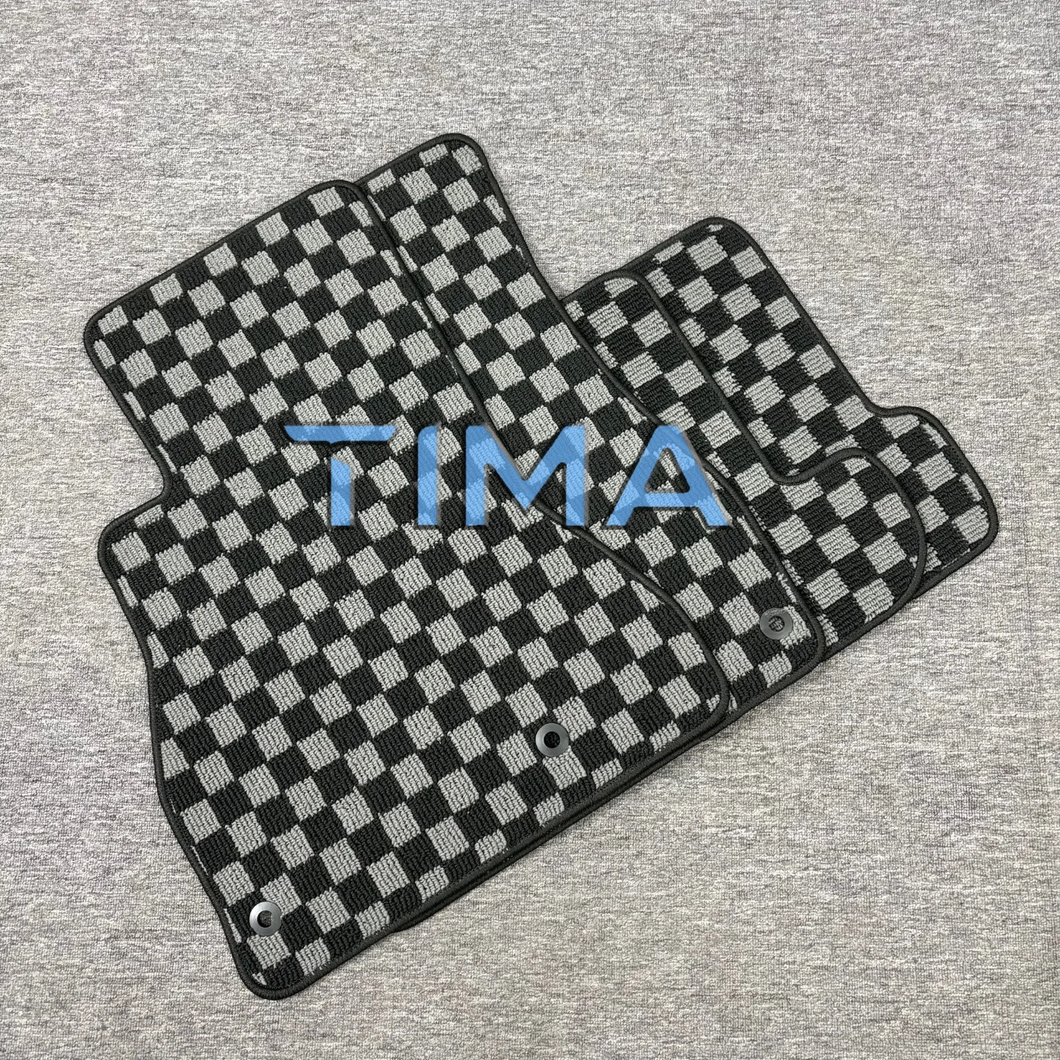 Good Quality 4PCS Gray Checker Floor Mats JDM Style Floor Mats For 2005-2026, Lexus SC430 left Hand Driveor