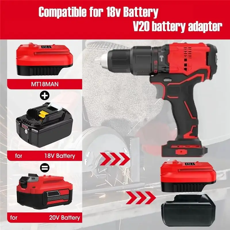 Adapter For Craftsman V20 Cordless Tools For 18V Li- Battery Convert To For Craftsman 20V Power Tool