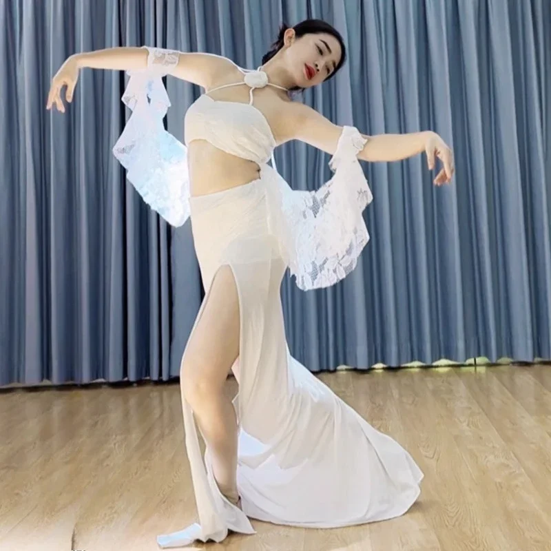 

Платье для танца живота Yuemeng Fenglu по индивидуальному заказу, новое сексуальное платье для танца живота с кисточками, тренировочное платье для похудения, одежда для танца живота