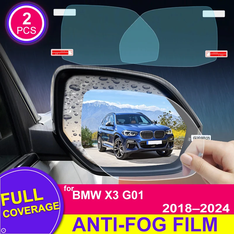 

Full Cover Rearview Mirror Film For BMW X3 G01 2018–2024 2019 2020 2021 HD Anti-Fog Rainproof Mirror Sticker Auto Accessories
