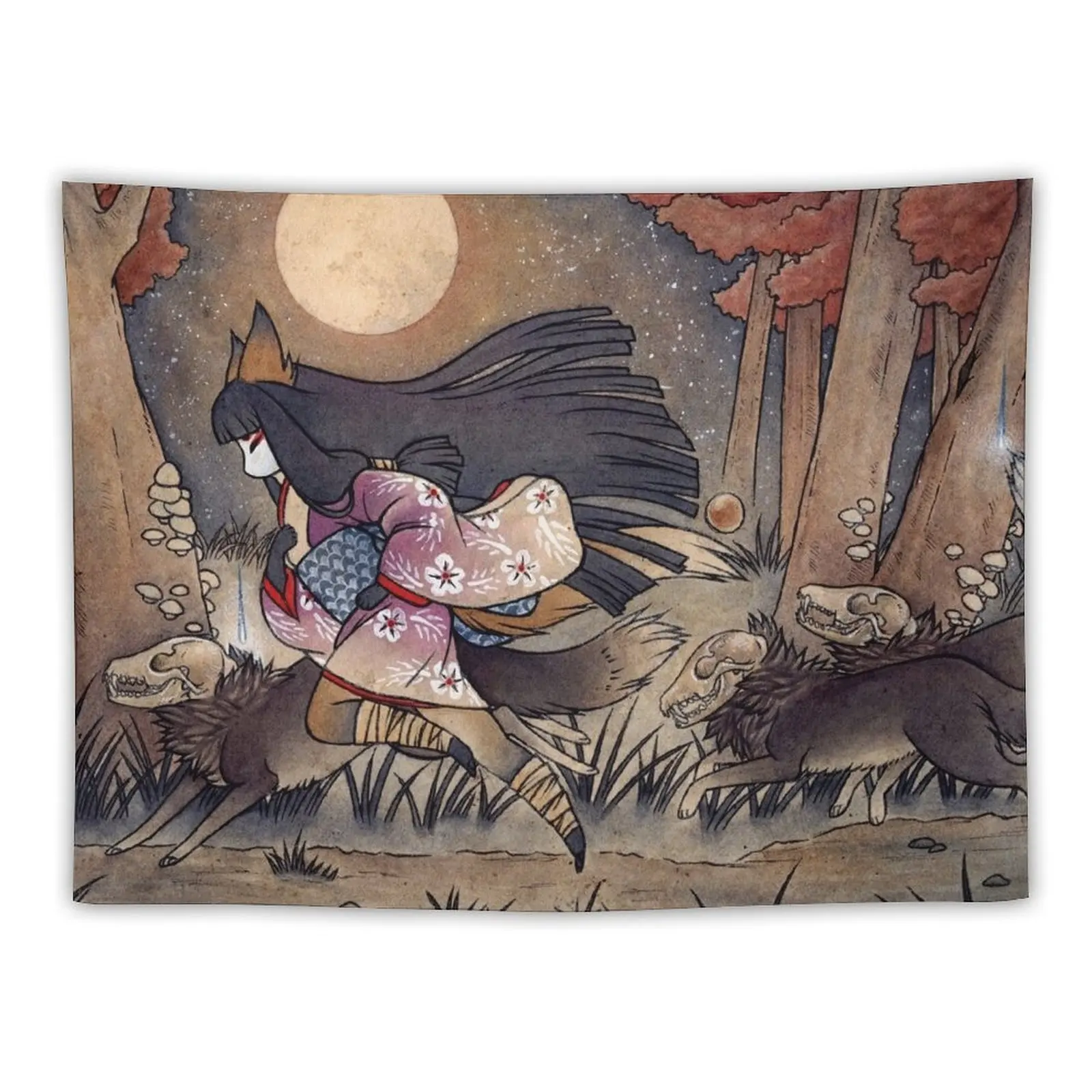 

Running With Monsters Tapestry Decorative Wall Room Decore Aesthetic Outdoor Decor Decoration For Rooms Tapestry