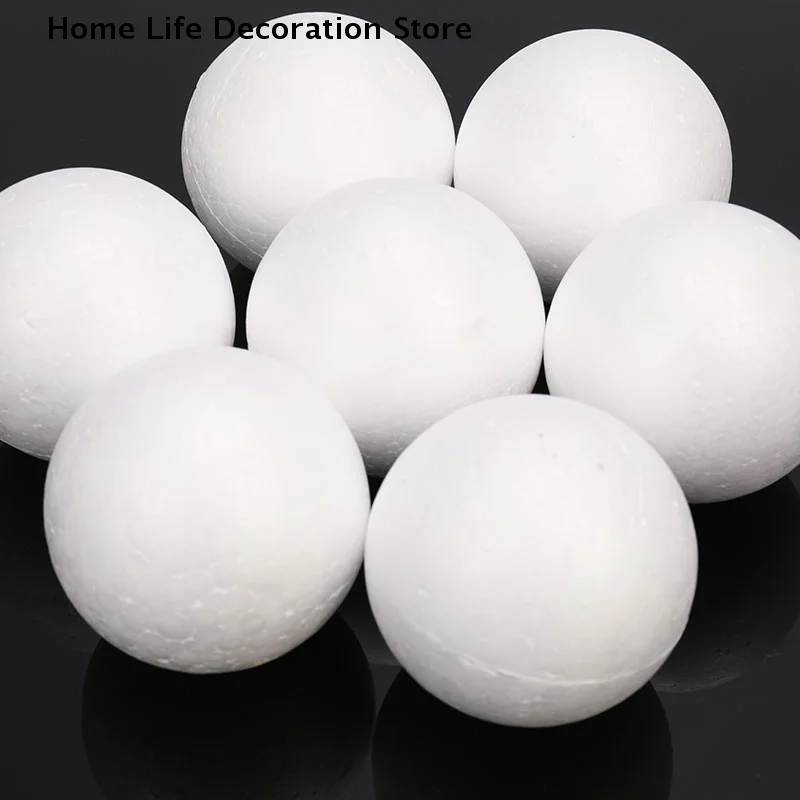 10pcs Christmas Ball Polystyrene Styrofoam Foam Ball Round DIY Accessory Handmade For Party Celebration Decorations Craft DIY
