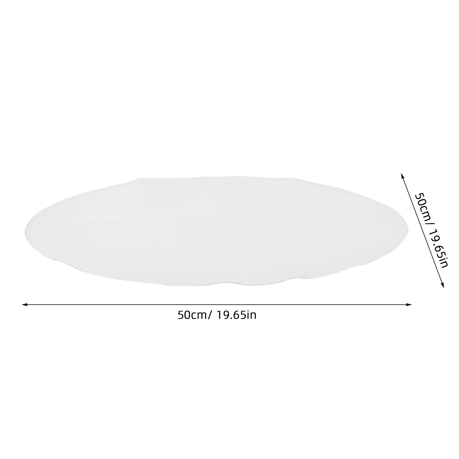 Plastic Waterproof Pvc Table Protector For Study Desk Home Organized Round Clear Dining Mat 50CM Thick Oil Resistant
