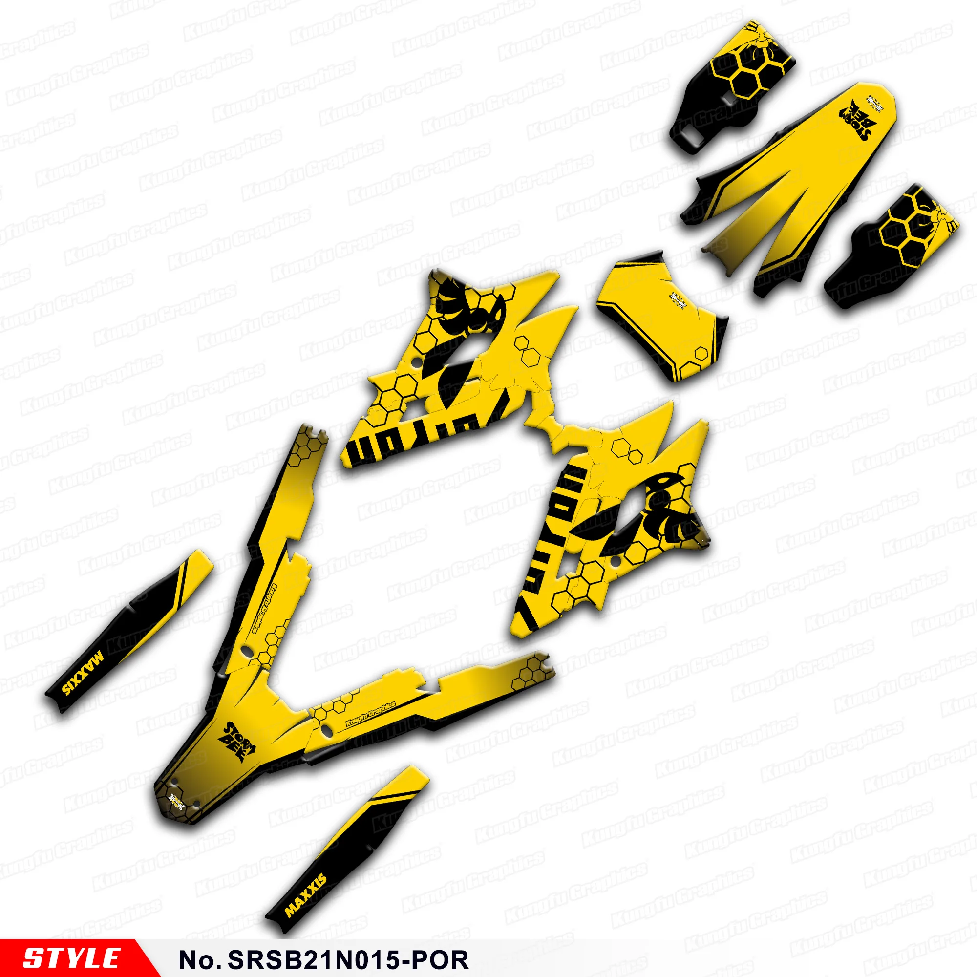 

Комплект графических наклеек JY RACING, наклейки в комплекте для Storm Bee Dirt eBike, комплект для восстановления, SRSB21N015-POR