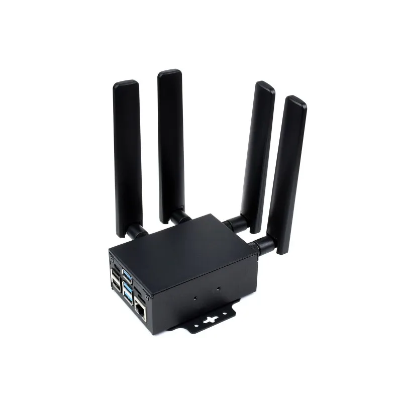 Waveshare RM520N-GL 5G HAT for Raspberry Pi with Case,Quad Antennas LTE-A, Global Band, GNSS Positioning, Support 3GPP 16, 4G/3G