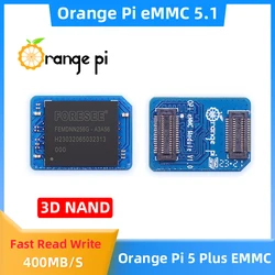 Orange Pi EMMC Module for OPI 5 Plus 3B Board EMMC5.1 400MB/S Fast Read Write Speeds compatible for Tablet OTT Smart Phone TV