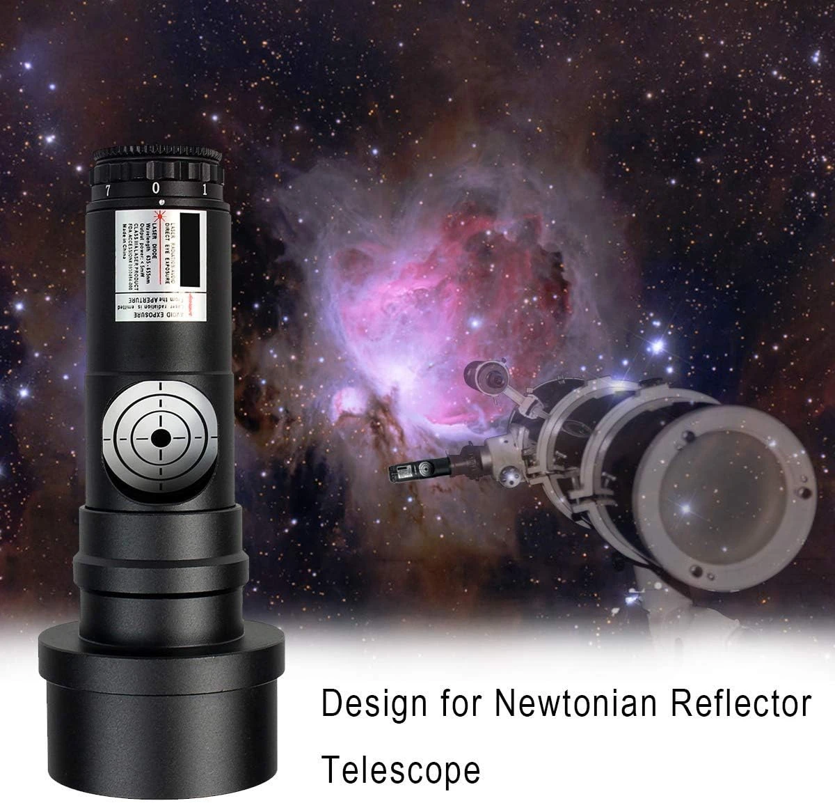 Коллиматор лазерный для выравнивания телескопа Newtonian Marca, 1,25 дюйма, 7 уровней яркости, тройной цементированный объектив с адаптером