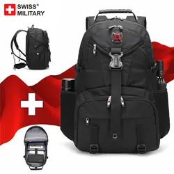 SWISS MILITARY nowa wielofunkcyjna torba męska o dużej pojemności moda podróżna wodoodporny plecak z ładowaniem USB mężczyźni Mochila