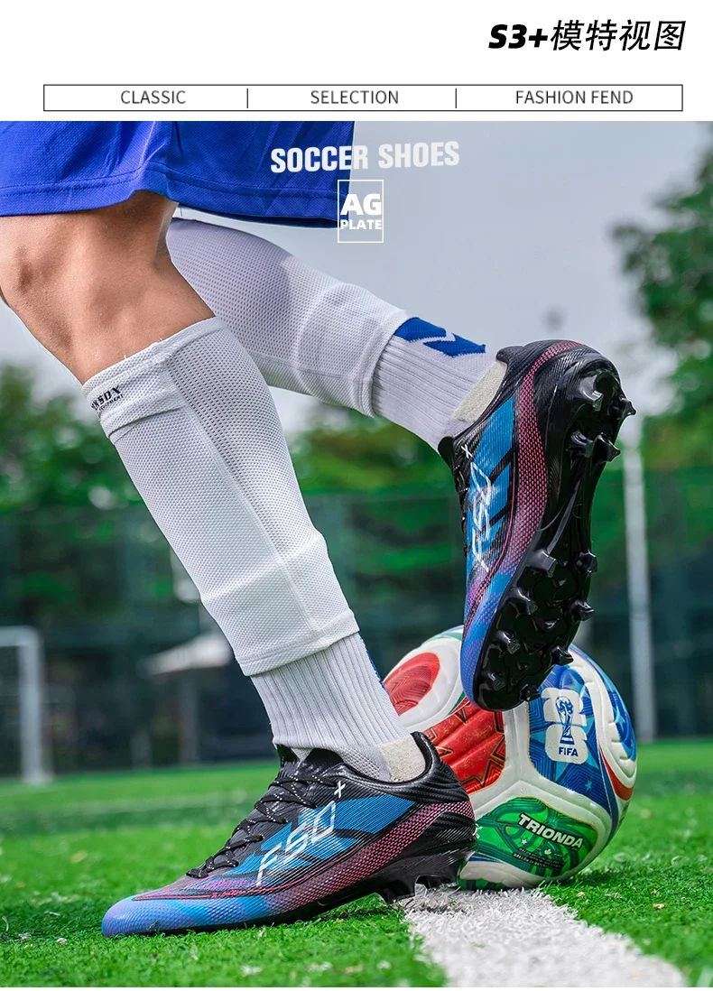 Neue Herren Fußballschuhe Match Sneakers Rutschfeste Fußballschuhe für Rasen Outdoor-Sport Trainingsschuhe Professionelle Ultraleichte Unisex-Schuhe – Detail 10