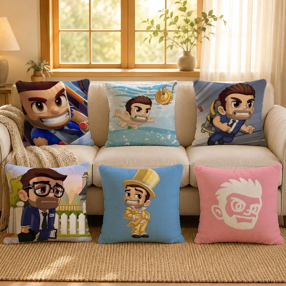 Arcade Jetpack Joyride Mobile Cushion Cover Personalized Short Plush Soft Bedroom Sofa Home Decor Gift
