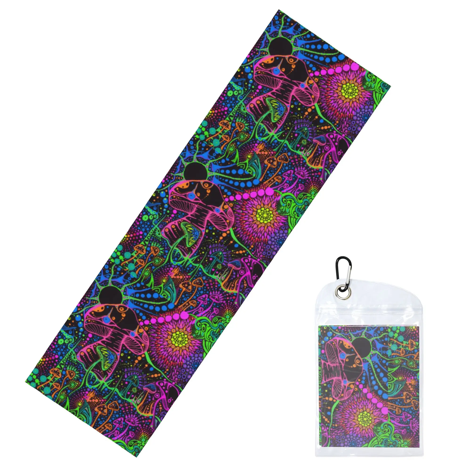 Magic Mushroom Trippy Psychedelic Neon Pastel Goth Cold Exercise Towel Super Breathable Instant Cooling Towel Yor Gym Towels