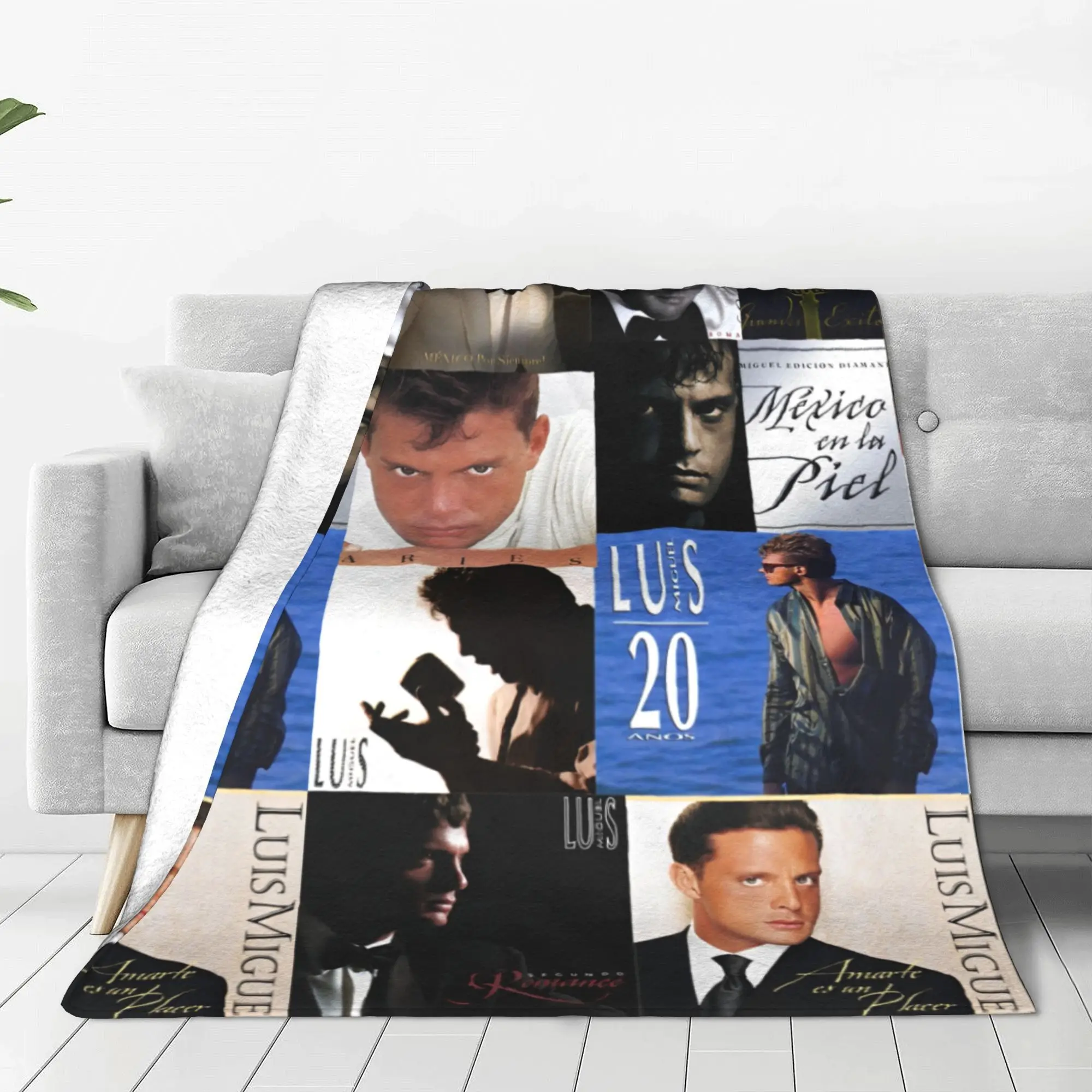 Luis Miguel Mexico Singer Blanket Coral Fleece Plush All Season Collage Y2K Live Ultra-Soft Throw Blankets Sofa Office Quilt