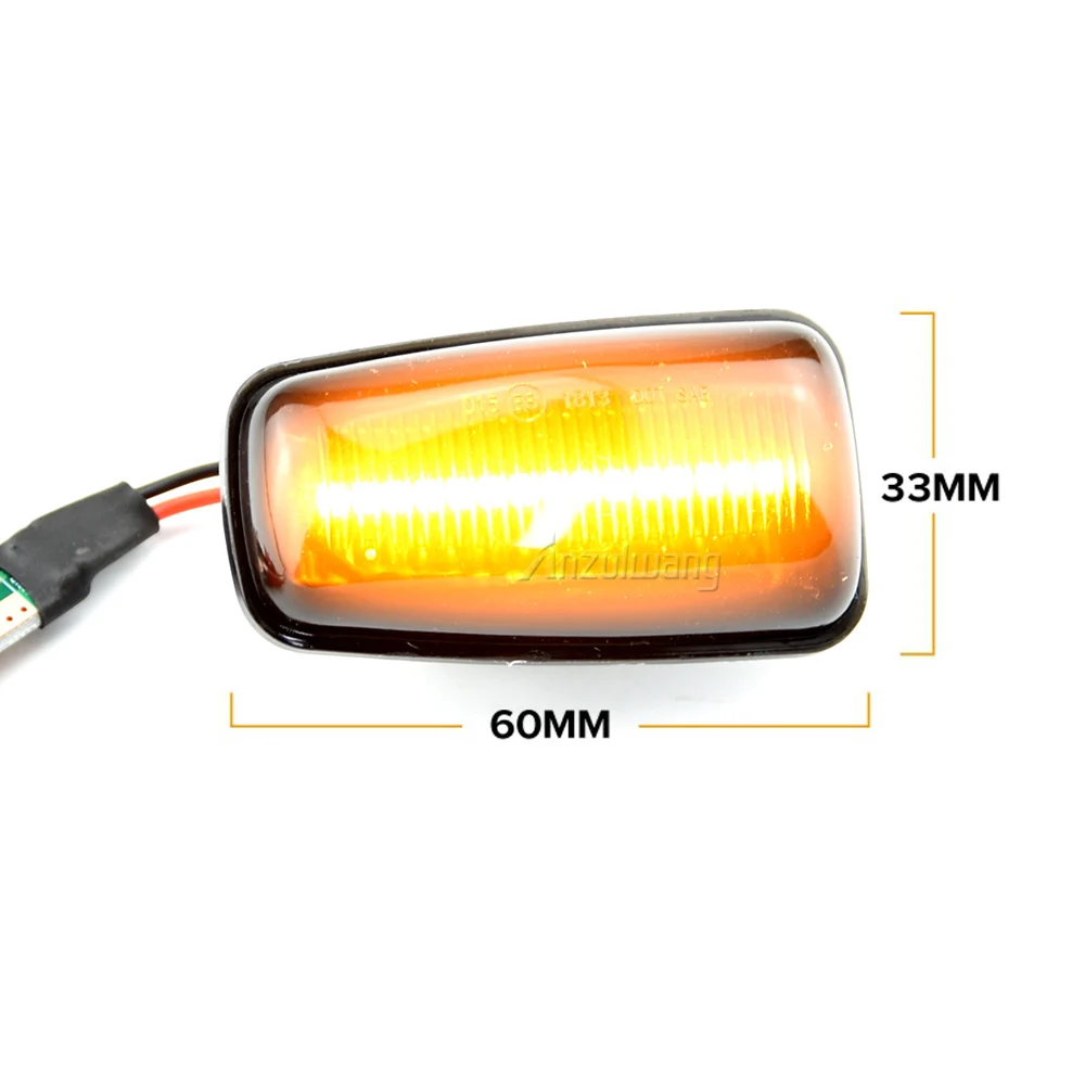 2Pcs Dynamic Side Marker Light Turn Signal Lamp LED Flashing For Peugeot 306 106 406 806 Citroen XM ZX Break Xsara Xantia Fiat