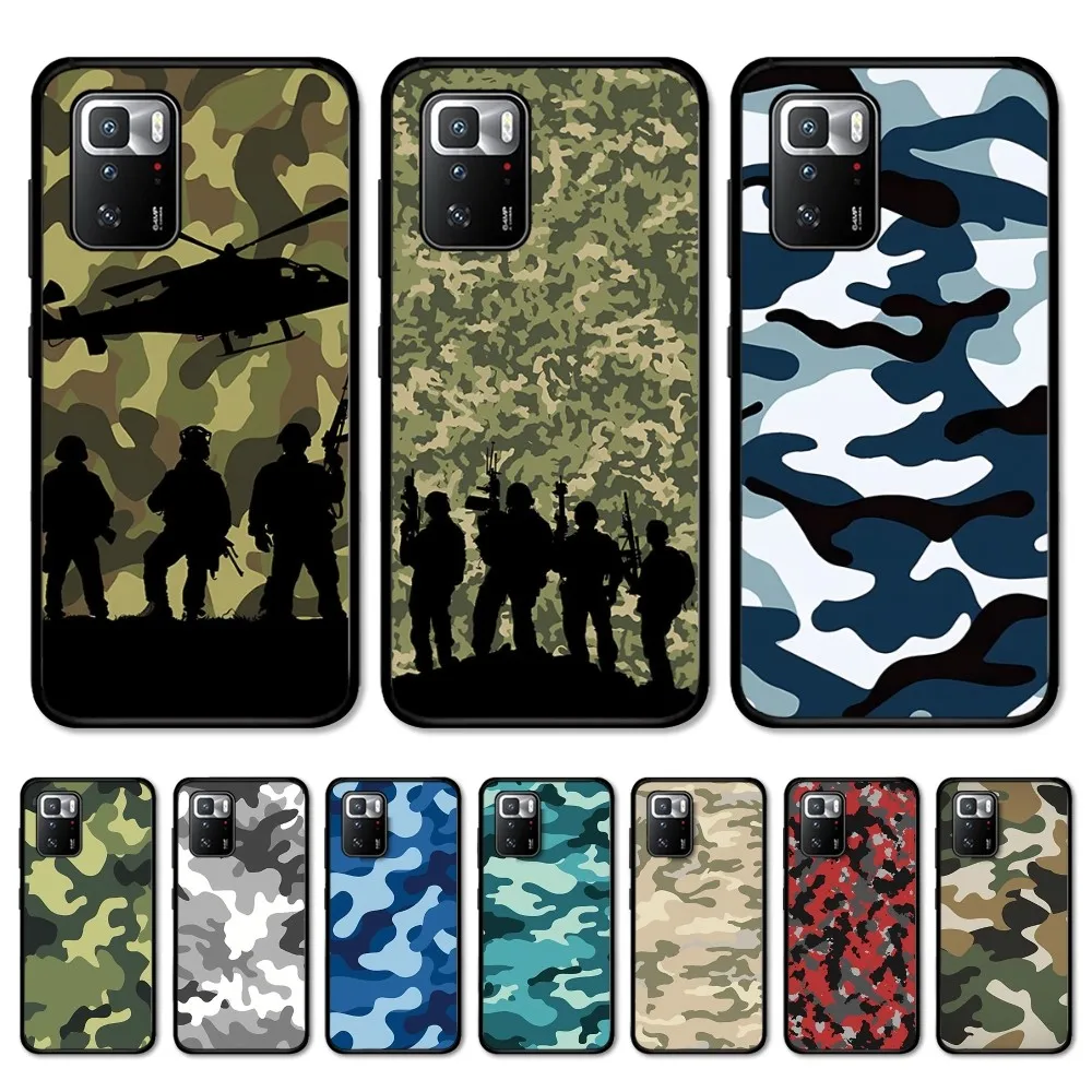 Camouflage Camo military Phone Case For Redmi Note 4 X 5 A 6 7 8 T 9 9S 10 11 11S 11Epro Poco M3 pro