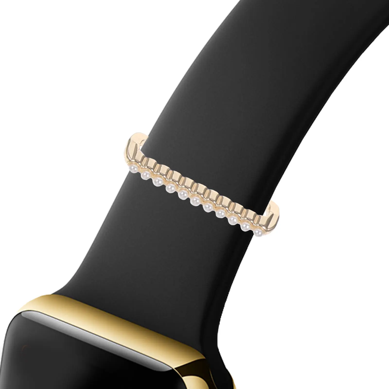 

5pcs Watchb Strap Decorative Ring Alloy Silicone Loops Smart Watches Accessories Long Lasting Unique Style Fine Workmanship