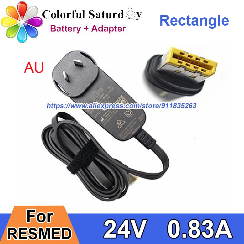 Genuine 380005 IP22 Adapter Charger 24V 0.83A 5000037883 For RESMED AIRMINI TRAVEL CPAP MACHINE Power Supply AU/EU/US Plug