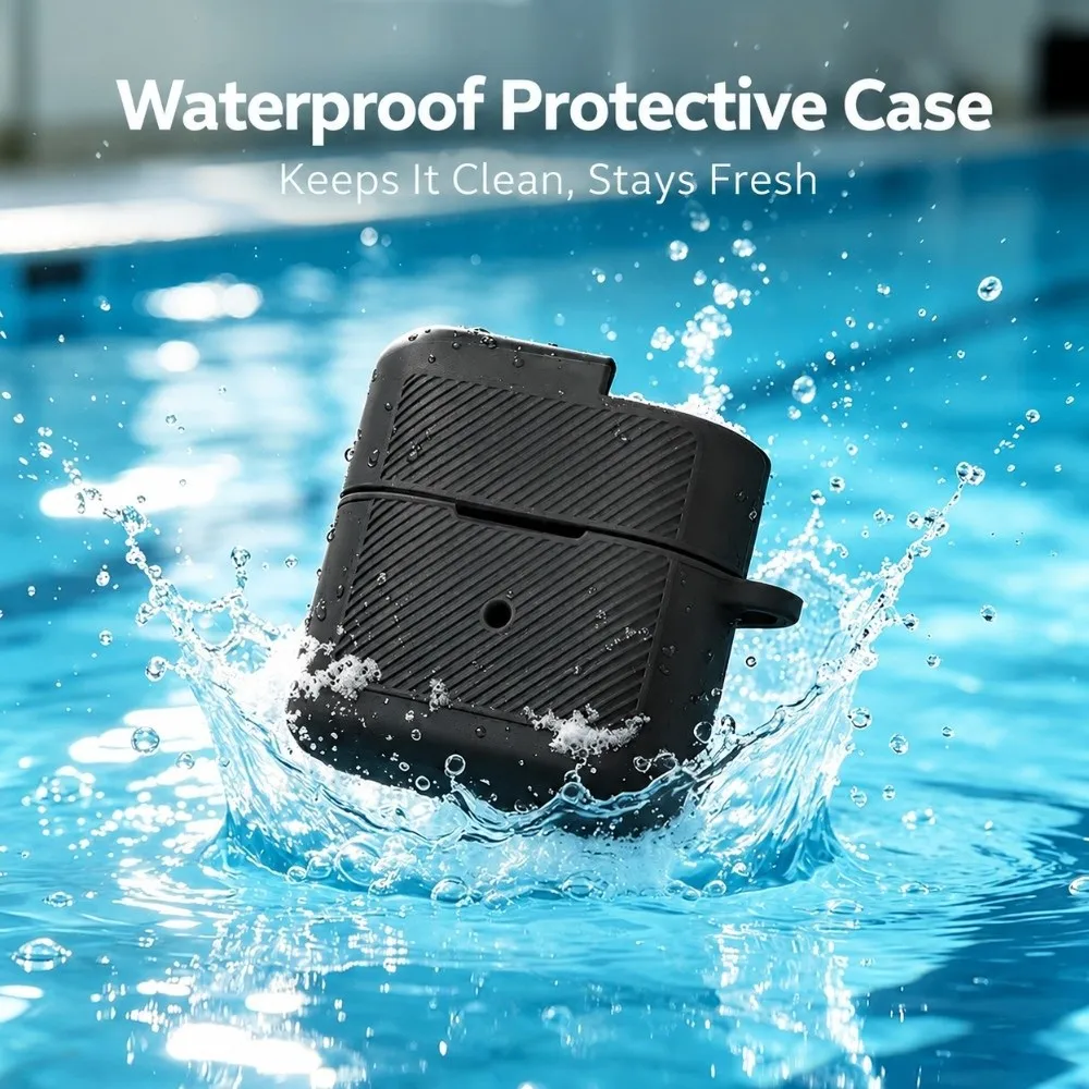 Silicone Earbuds Case With Carabiner Anti-Scratch Earphone Case Cover Simple Shockproof for CMF Clip Pro